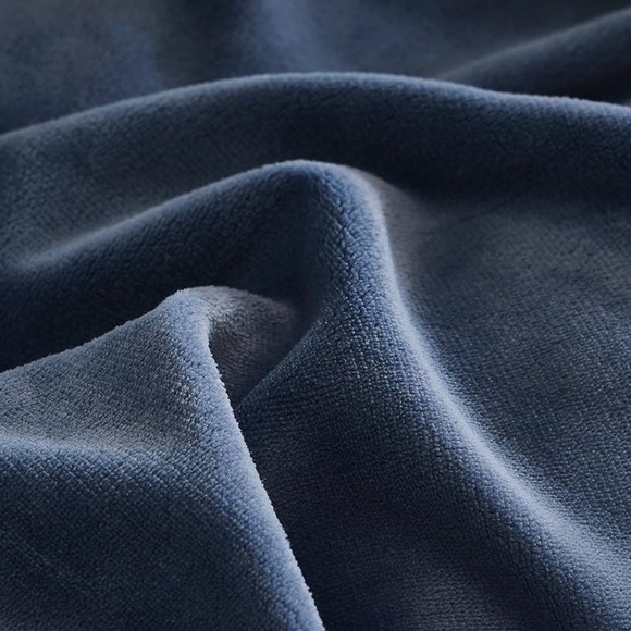 🆕 Blue Velvet Luxury Duvet Set Bedding High End Hotel Vibes KING - Picture 5 of 10